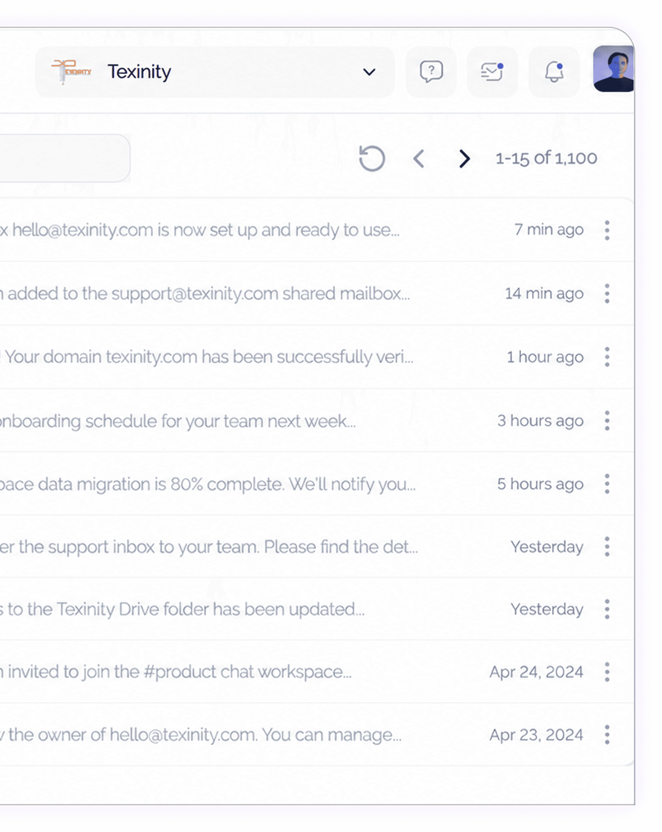 Vyzno shared inbox